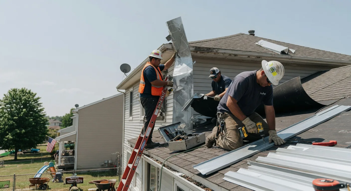 Storm Damage Metal Roof Repair in Orchard, IA